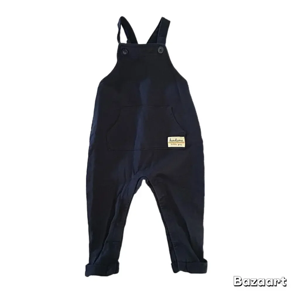 Carter’s Handsome Little Guy Patch Overall Baby Boy Size 18M Navy